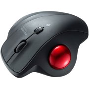 トラックボール マウス 34mm 親指 Bluetooth 無線 ワイヤレスマウス エルゴノミクス 静音 カウント切り替え機能 3ボタン 中型サイズ Bluetooth 5.1 ブラック MA-BTTB130BK