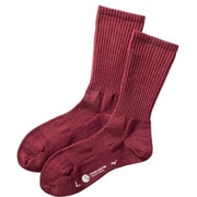 B2JX970166 [ブレスサーモWOOL 薄手ソックス ワイン 22-24cm レディース]