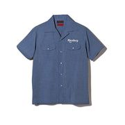 0SYEL-T58-B4L [SHINICHIRO ARAKAWA モンキー ワークシャツ ブルー 4Lサイズ]