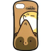 TTK-01C [iPhone SE（第2世代）/8/7/6s/6 4.7インチ用 ハイブリッドガラスケース タヌキ タヌキとキツネ]