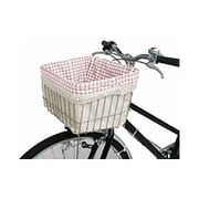 前カゴカバー 前用 チェックピンク