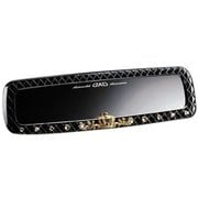 車用ルームミラー ラグジュアリー クラウン ブラック ： ゴールド/クリスタル SA663-01