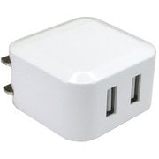 AC充電器 USB2ポート2.4A 折り畳み式プラグ (ホワイト CS-AC24-2W