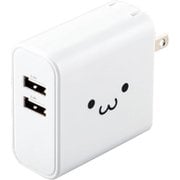 USB AC充電器 MPA-ACU05シリーズ 最大合計出力24W USB-A×2 おまかせ充電対応 スイングプラグ採用 ホワイトフェイス MPA-ACU05WF