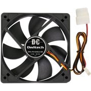 ケース用DCファン 2ボールベアリング 120mmサイズ 最大風量 56.59CMF(1.60m3/min) ブラック OWL-FE1225SLS-BK