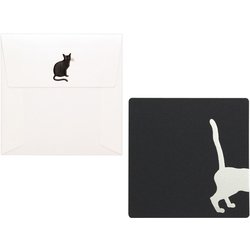 ヨドバシ Com Lab プラスラボ Cashico 正方形カード 封筒黒猫 メッセージカード 通販 全品無料配達