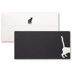 ヨドバシ Com Lab プラスラボ Cashico 長方形カード 封筒黒猫 メッセージカード 通販 全品無料配達