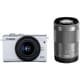EOS M200 ダブルズームキット ホワイト [ボディ APS-Cサイズ ミラーレスカメラ＋交換レンズ「EF-M15-45mm F3.5-6.3 IS STM（シルバー）」＋「EF-M55-200mm F4.5-6.3 IS STM（シルバー）」]