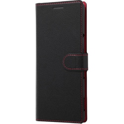 RT-RXP5ELC3/BR [Xperia 5 手帳型ケース シンプル マグネット スリープ機能対応/ブラック/レッド]