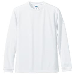 508901-0001 M [4.7オンス ドライ シルキータッチ ロングスリーブ Tシャツ（ノンブリード）ホワイト Mサイズ]