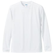 508901-0001 M [4.7オンス ドライ シルキータッチ ロングスリーブ Tシャツ（ノンブリード）ホワイト Mサイズ]