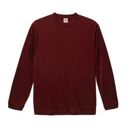 508901-0072 XL [4.7オンス ドライ シルキータッチ ロングスリーブ Tシャツ（ノンブリード）バーガンディ XLサイズ]