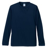 508901-0086 M [4.7オンス ドライ シルキータッチ ロングスリーブ Tシャツ（ノンブリード）ネイビー Mサイズ]