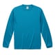 508901-0538 M [4.7オンス ドライ シルキータッチ ロングスリーブ Tシャツ（ノンブリード）ターコイズブルー Mサイズ]