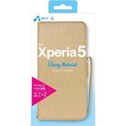 AC-XP5 SHY BE [Xperia 5 シャイニー手帳型ケース ベージュ]