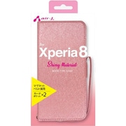 AC-XP8 SHY PK [Xperia 8 シャイニー手帳型ケース ピンク]