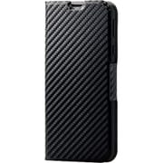 PM-AQS3PLFUCB [AQUOS sense3/AQUOS sense3 lite/Android One S7/ソフトレザーケース/薄型/磁石付/カーボン調（ブラック）]