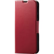 PM-AQS3PLFURD [AQUOS sense3/AQUOS sense3 lite/Android One S7/ソフトレザーケース/薄型/磁石付/レッド]