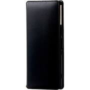 PM-X5PLFY2BK [Xperia 5/ソフトレザーケース/磁石付/ブラック]