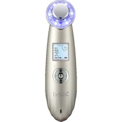 美顔器 belulu Classy（美ルル クラッシィ） 超音波/イオン導出/イオン導入/振動エステ/LED光エステ 充電式 グロスゴールド KRD1007N-GD