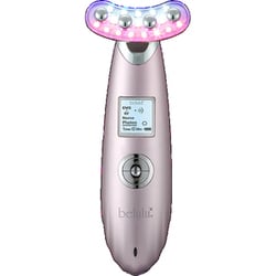 美顔器 belulu Rebirth（美ルル リバース） EMS/RF温熱/振動エステ/エレクトロポレーション/ノーニードルメソセラピー/LED光エステ U字ヘッド搭載 メルティーピンク KRD1033N-PK