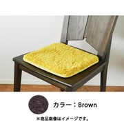マイクロファイバーシャギークッションラグ 35×35cm Brown CSS-S35-BRN