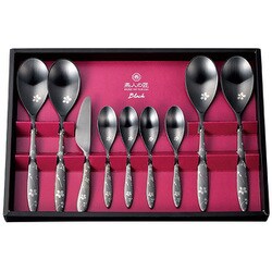 燕人の匠 ブラック 桜吟・カトラリー9pcs ECTB-1501