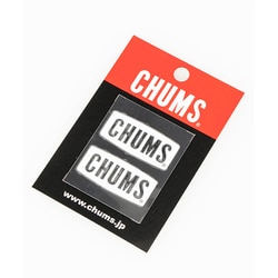 チャムスロゴエンボスステッカー CHUMS Logo Emboss Sticker CH62-1125 W001 White [アウトドア ロゴステッカー]