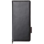 PG-XP5FP01BK [Xperia5用 フリップカバー PUレザーダメージ加工 ブラック]