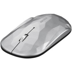 ワイヤレスマウス モバイルマウス FLEXUS（フレクサス） 無線（2.4GHz）接続式 BlueLED 3ボタンタイプ 電池式 速度切替 耐衝撃 静音 ジオメトリー/シルバー BSMBW338GSV