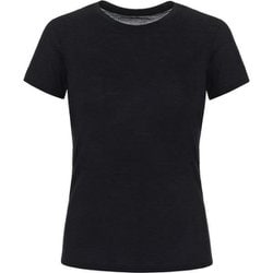 W BASE TEE 140 SNW004390 872 ブラック Sサイズ [フィットネス ヨガシャツ レディース]