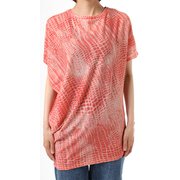 シボリ柄Tシャツ SNW011397 レッドI30 Sサイズ [フィットネス ヨガシャツ レディース]