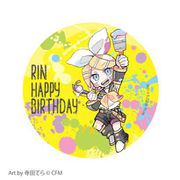 初音ミク 鏡音リン ハッピーバースデー BIG缶バッジ [キャラクターグッズ]