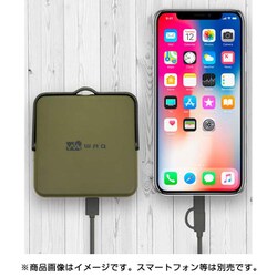 「新品」WAQ モバイルバッテリー機能付き LEDランタン　オリーブ スーパーセール 25%OFF!! 1年保証】 WAQ LEDランタン 充電式