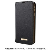 AQUOS sense 3 BLK Shrink PU Leather Book Case