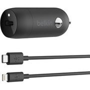 BOOST CHARGE 車載充電器 18W USB-C PD対応 USB-C to ライトニングケーブル付 F7U099bt04-BLK
