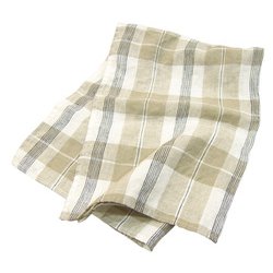 Linne キッチンタオル チェック BE/BK 0118-047