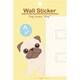FS4119/WS ドッグウォールステッカー パグ [キャラクターグッズ]