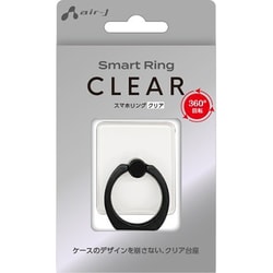 AST-SRCS BK [スマホリング角ベースクリア マットブラック]