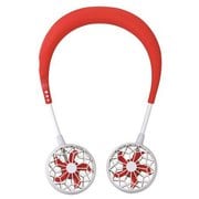 W-Fan ハンズフリー ポータブル扇風機 レッド DF201-RD