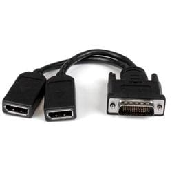 DMS 59 デュアルDisplayPort分岐ケーブル 20cm 1x DMS-59（オス） - 2x ディスプレイポート（メス） DMSDPDP1