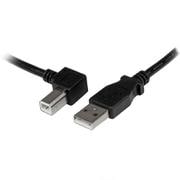 USB 2.0 ケーブル 1m Type-A(オス) - Type-B/L型左向き(オス) USBAB1ML