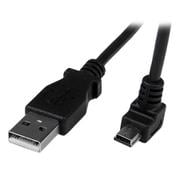 USB 2.0 ケーブル 2m Type-A(オス) - Mini B/ L型下向き(オス) USBAMB2MD