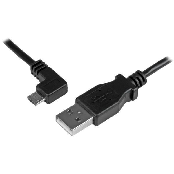 USBAUB2MLA [充電＆同期用 Micro USBケーブル 2m L型左向き オス/オス 24AWG]