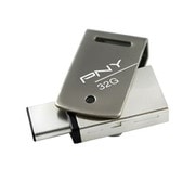 USB3.1対応メモリ Type-C&A両対応 32GB シルバー ストラップホール付き PFDI32GDULEY-BR20Y