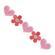 GFMOW146 000 [お気に入り連続ワッペン ハート&お花]
