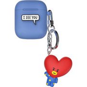 BT21 Airpods Case エアーポッズ ケース TATA フィギュアキーホルダー付き RAF-BT21-TT-B