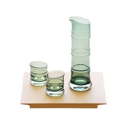 バンブーシリーズ 青竹酒器揃 板皿付 18681-GR