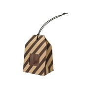 chiisai omamori bag クラフト黒ストライプ