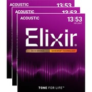 【3セットパック】Acoustic 80/20 Bronze with NANOWEB Coating #11182 HDライト 013-053 NANOWEB(3pack)